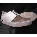 Y-1516 = Mens white laceless sneakers