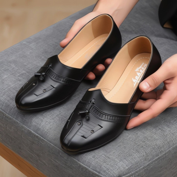 KS03 -Black  Traditional Arabic khussa